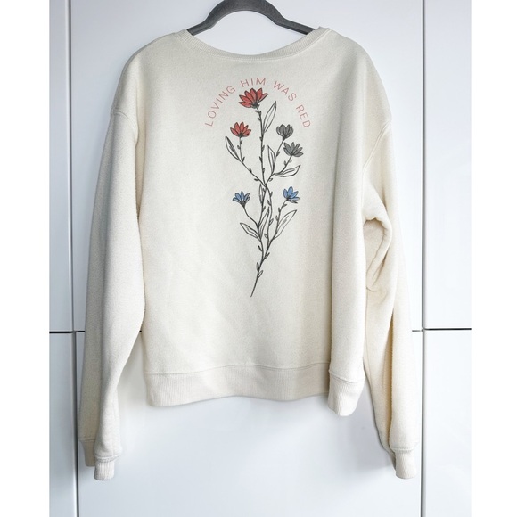 Taylor Swift Sweatshirt Red Album Crew Neck Loving Him Was Red - Picture 5 of 5